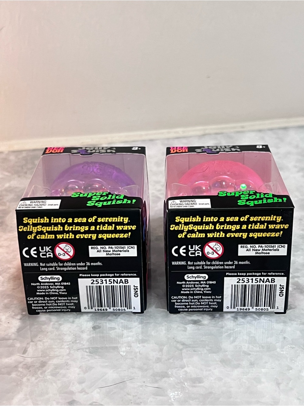 NeeDoh Bundle Jelly Squish Purple and Pink Set of 2! - Picture 3 of 4